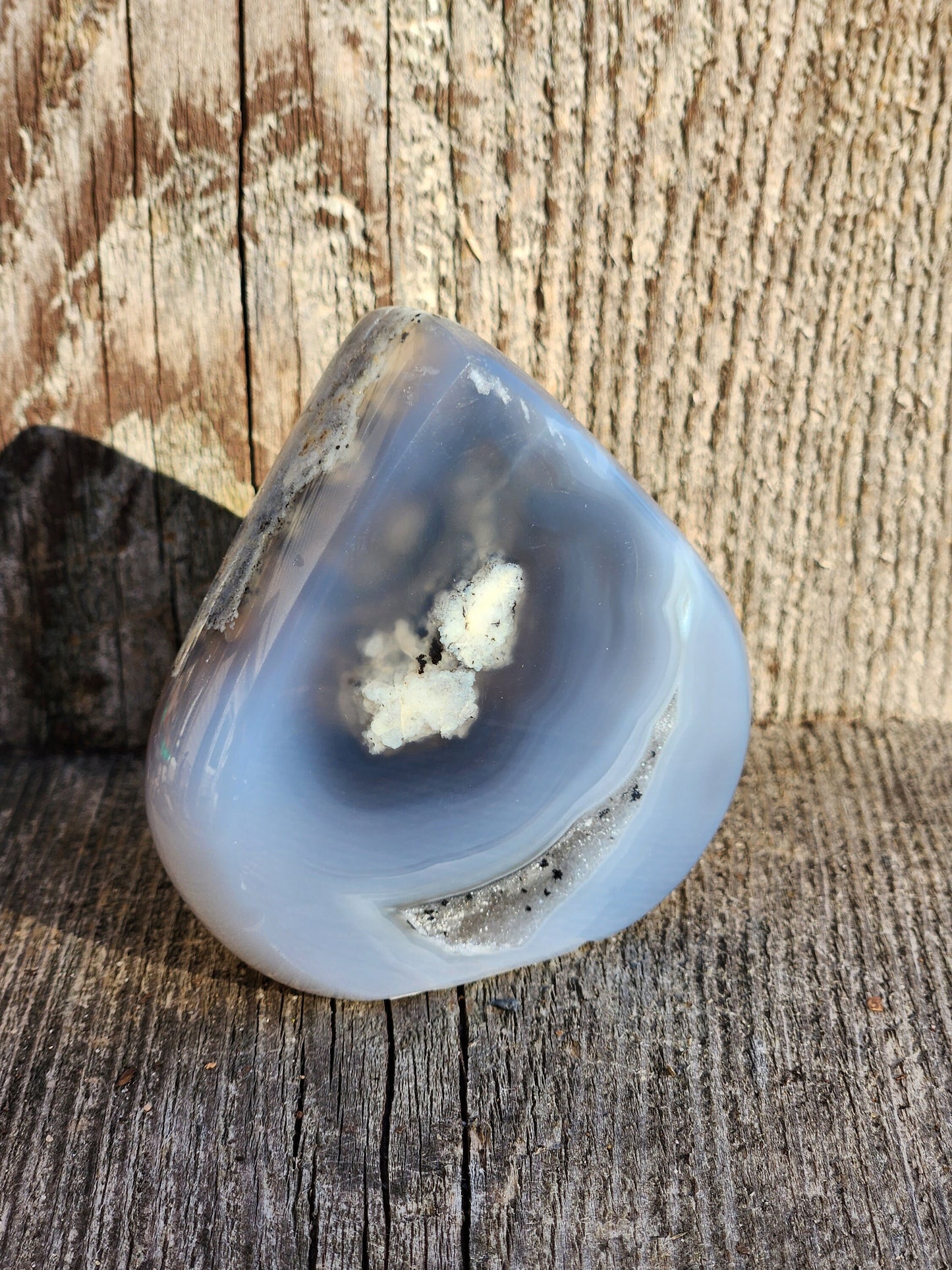 Beautiful Unique Moody Druzy Small Agate Crystal Flame