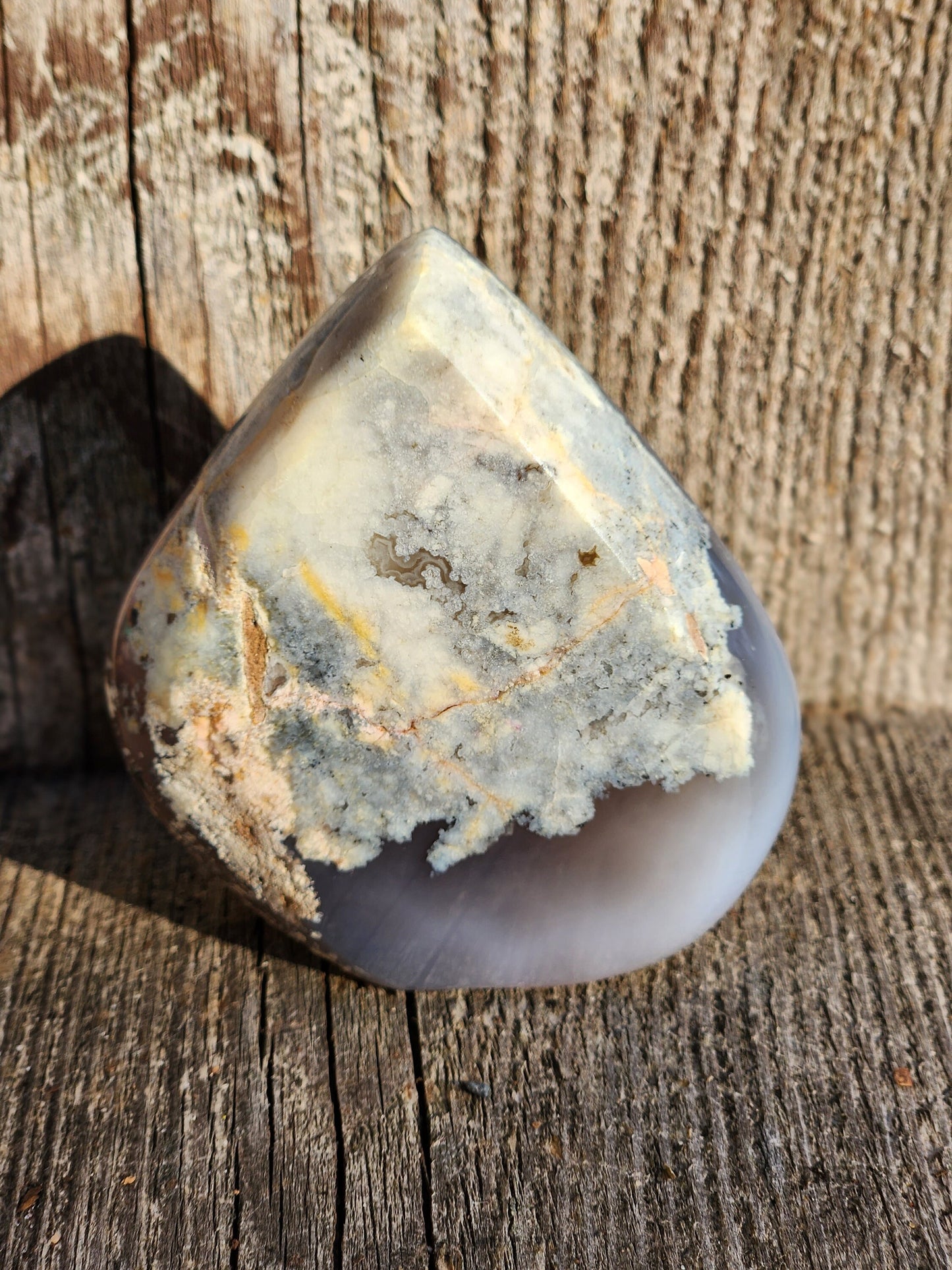 Beautiful Unique Moody Druzy Small Agate Crystal Flame