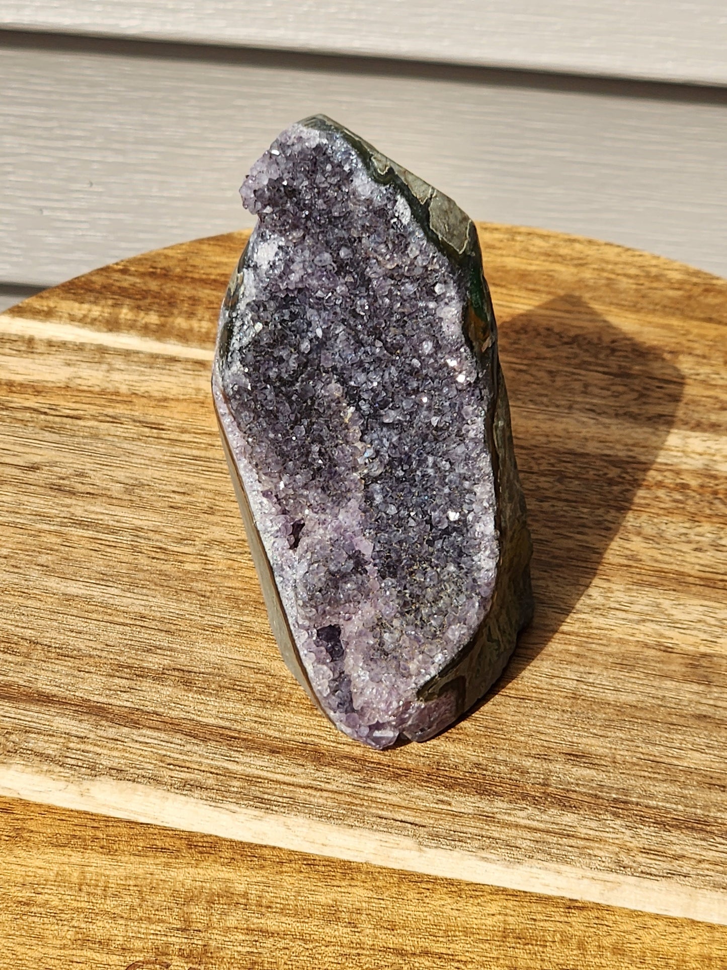 Beautiful Dark Purple Amethyst Crystal Druzy Free Form with Polished Edges