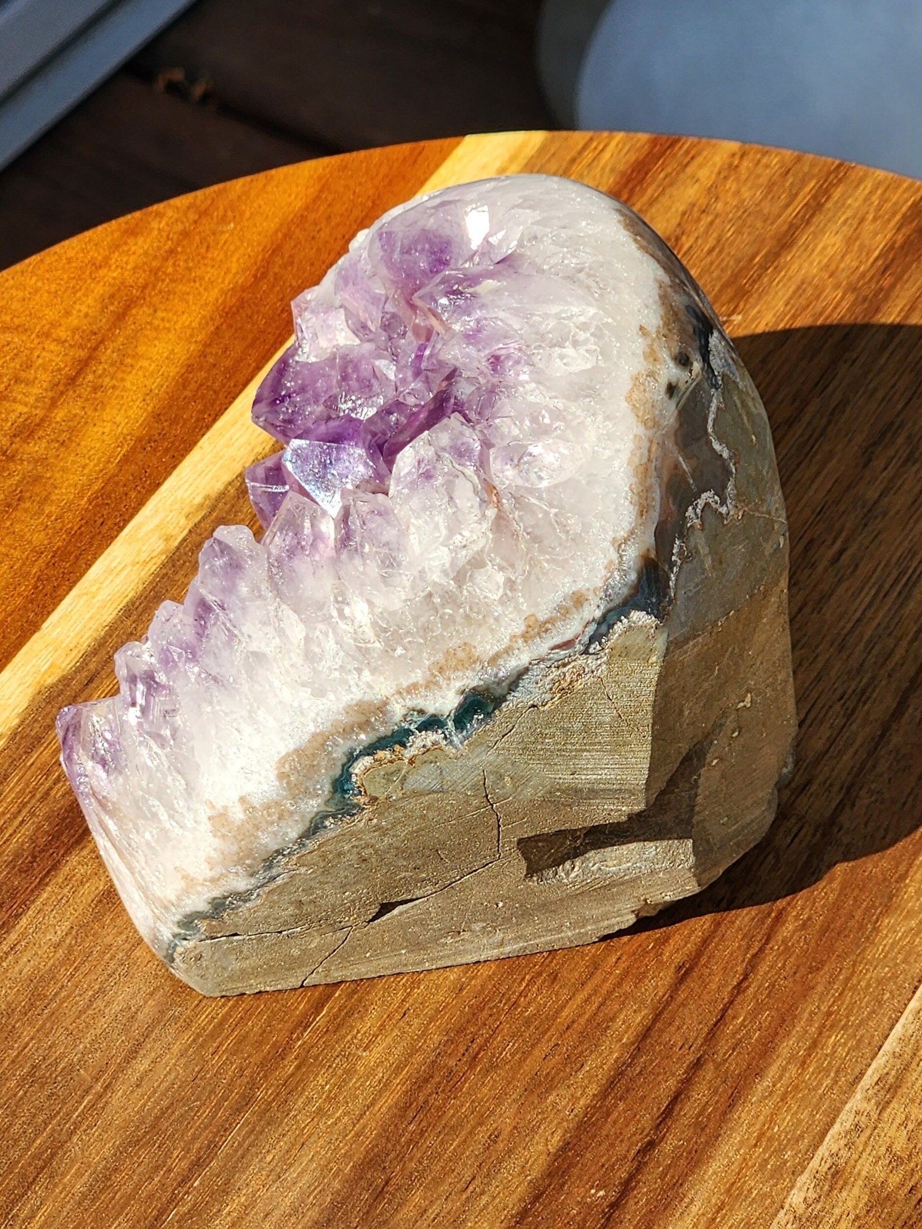 Beautiful Purple Amethyst Crystal Free Form with Polished Edges