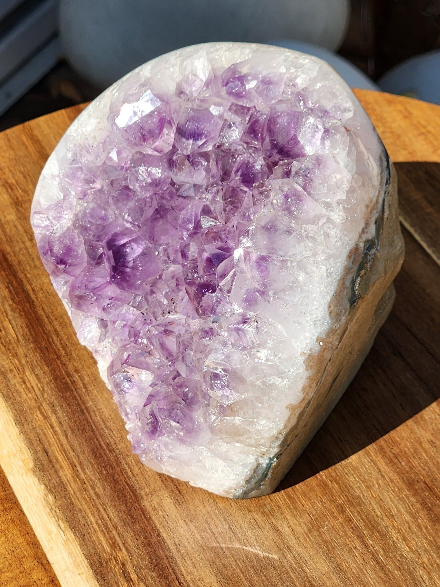 Beautiful Purple Amethyst Crystal Free Form with Polished Edges