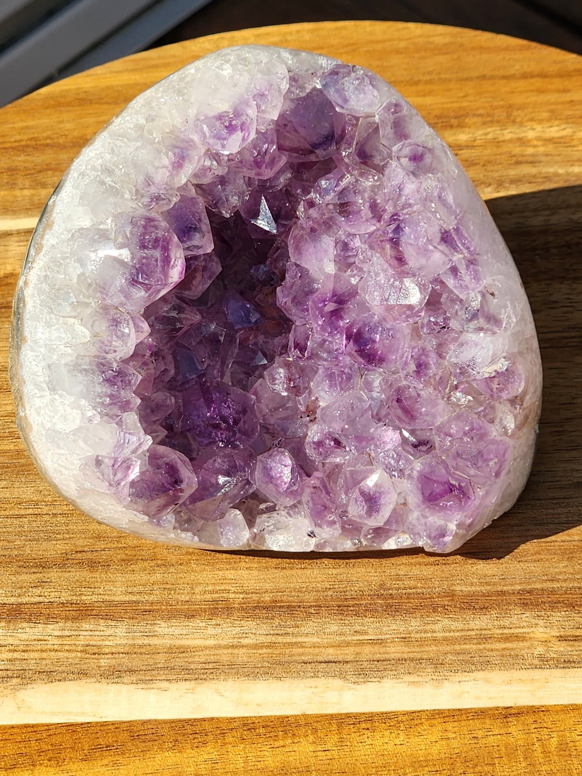 Beautiful Purple Amethyst Crystal Free Form with Polished Edges