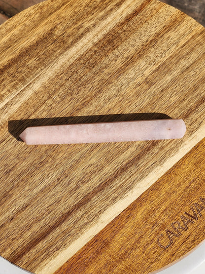 Sparkly Light Pink Amethyst Crystal Wand: Heart Chakra Energy
