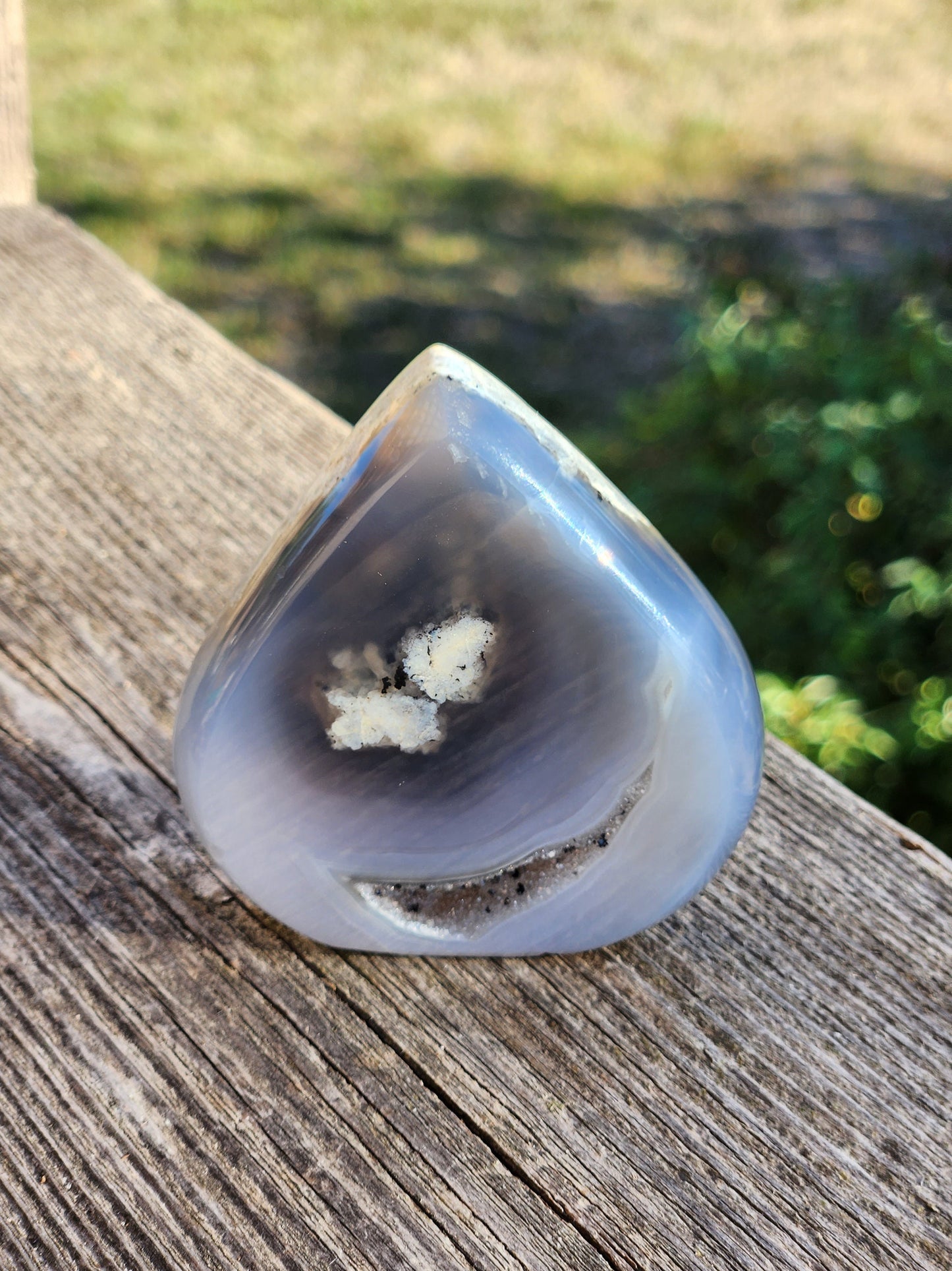 Unique Small Moody Spooky Druzy Agate Crystal Flame