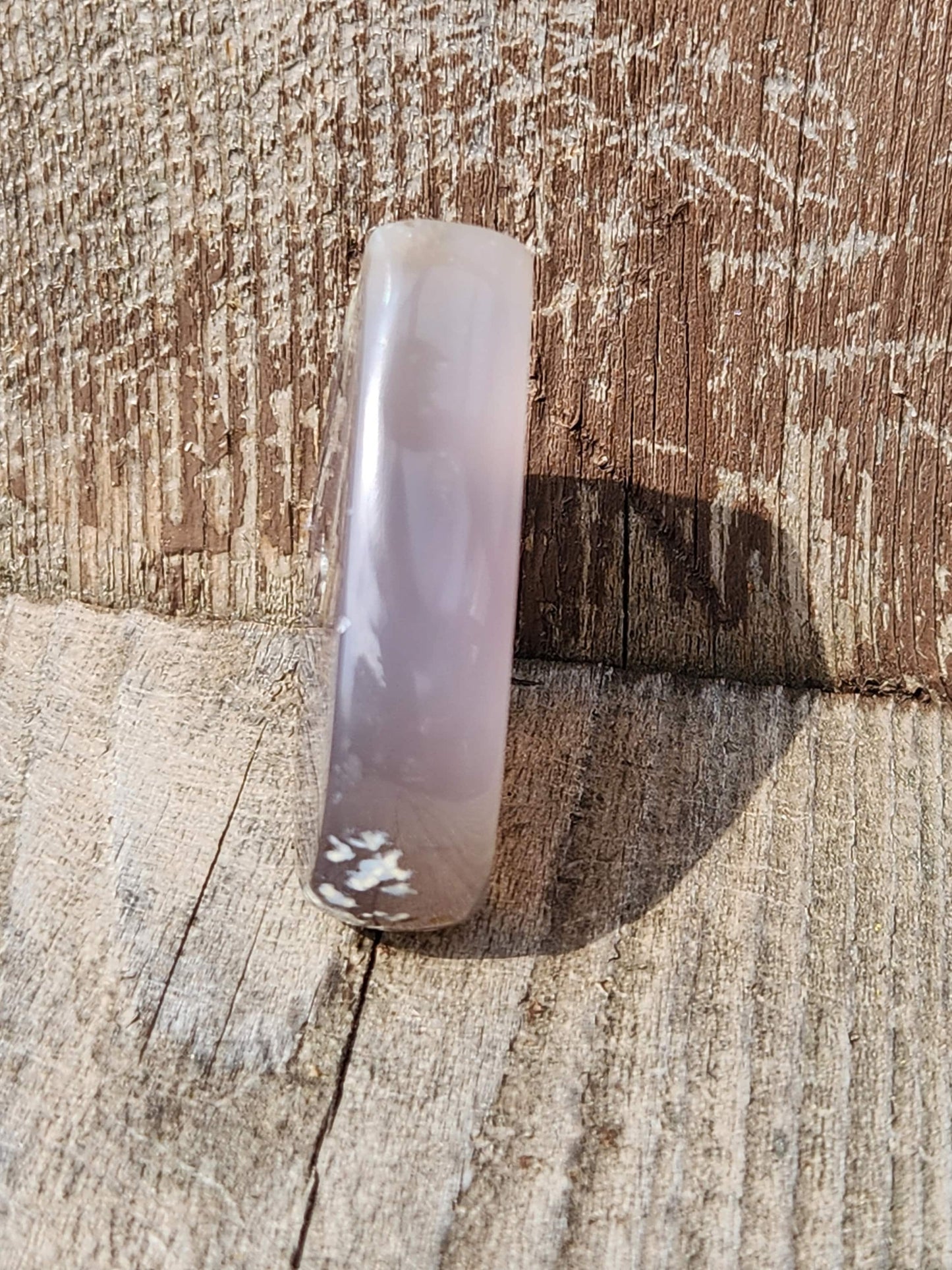 Stunning Little Druzy Agate Crystal Flame with a Druzy Cave or Portal that goes all the way through!