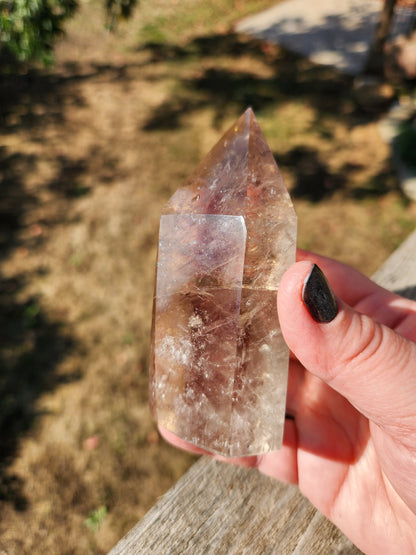 Sparkly Light Smoky Quartz Crystal Tower - Brazilian Origin