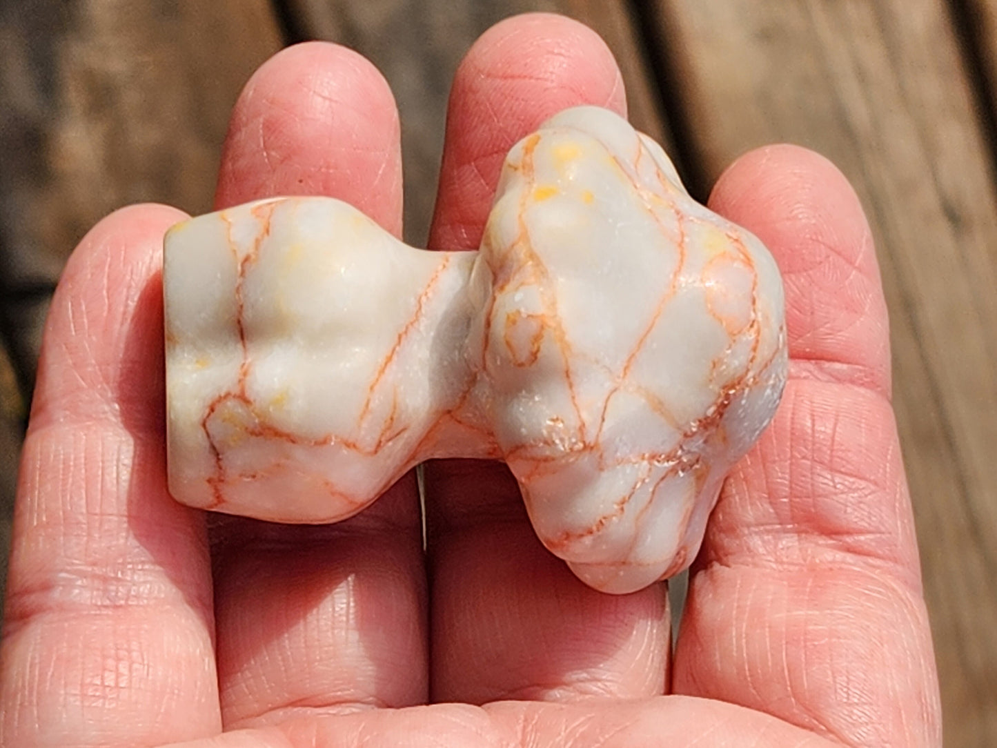 Beautiful Red Network Jasper Goddess Mushroom Female Body Crystal Carving