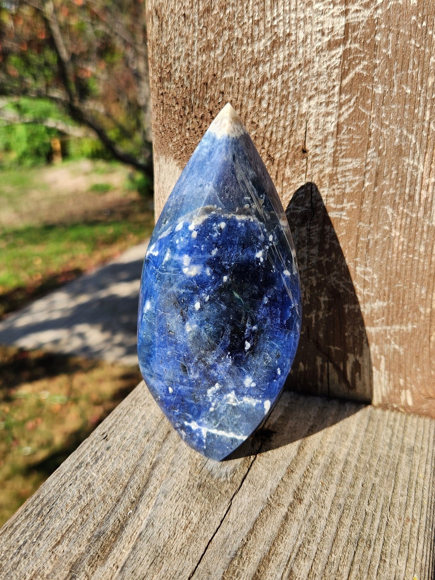 High Polished Sodalite Crystal Flame - Brazil