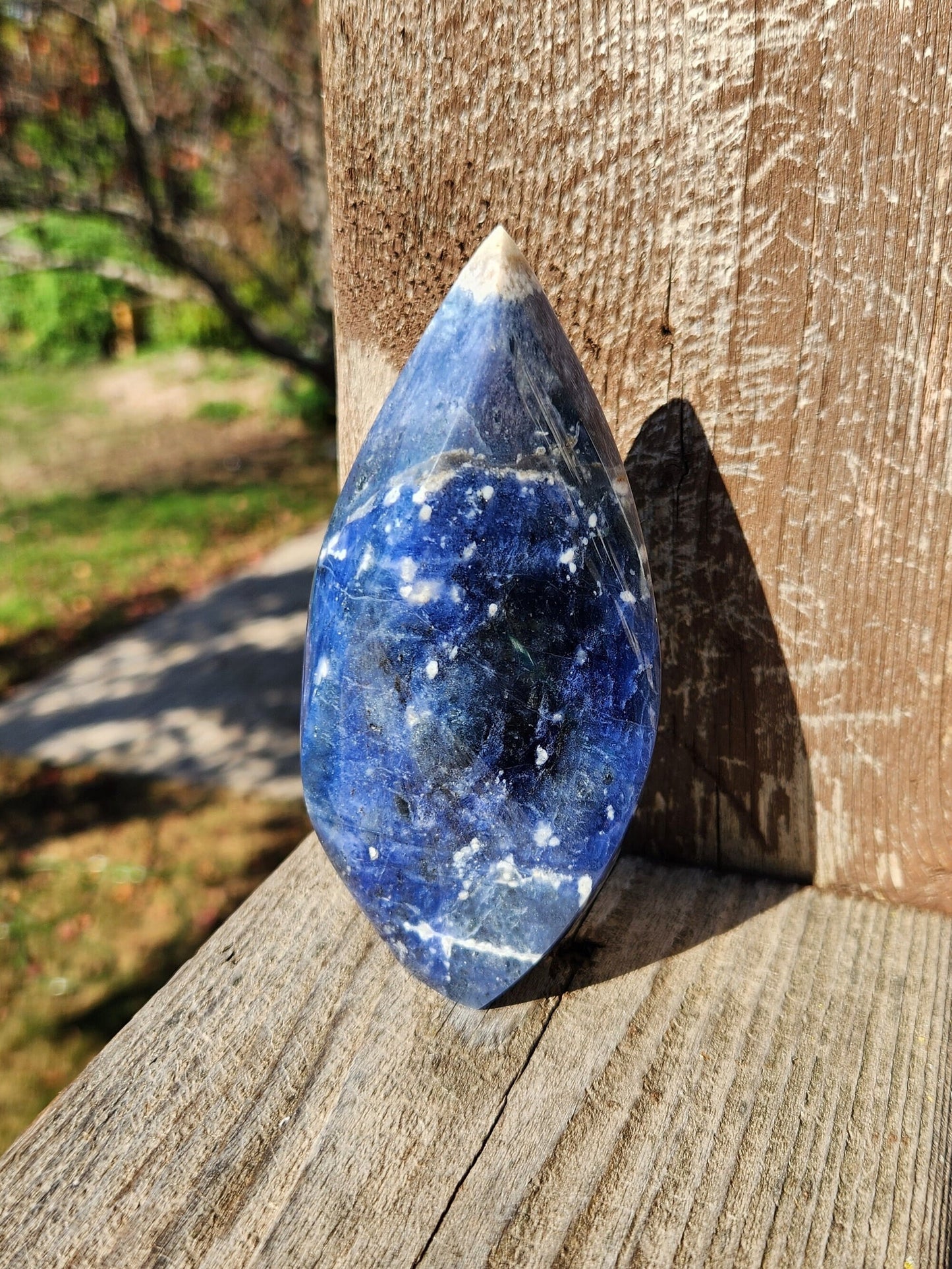 Gorgeous AAA High Polished Sodalite Crystal Twisted Flame