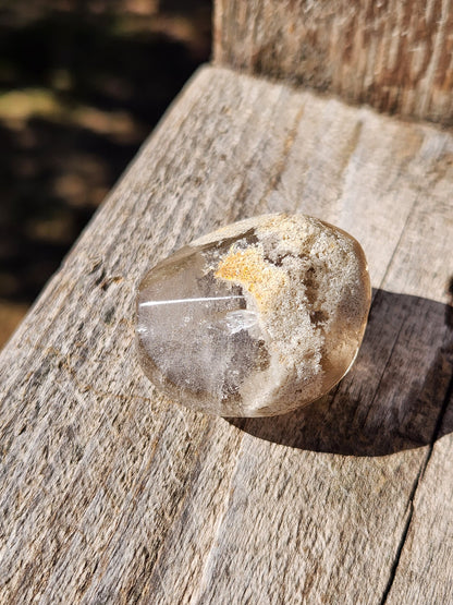 Gorgeous AAA Smoky Garden Quartz Crystal Tumble with inclusions, Lodolite