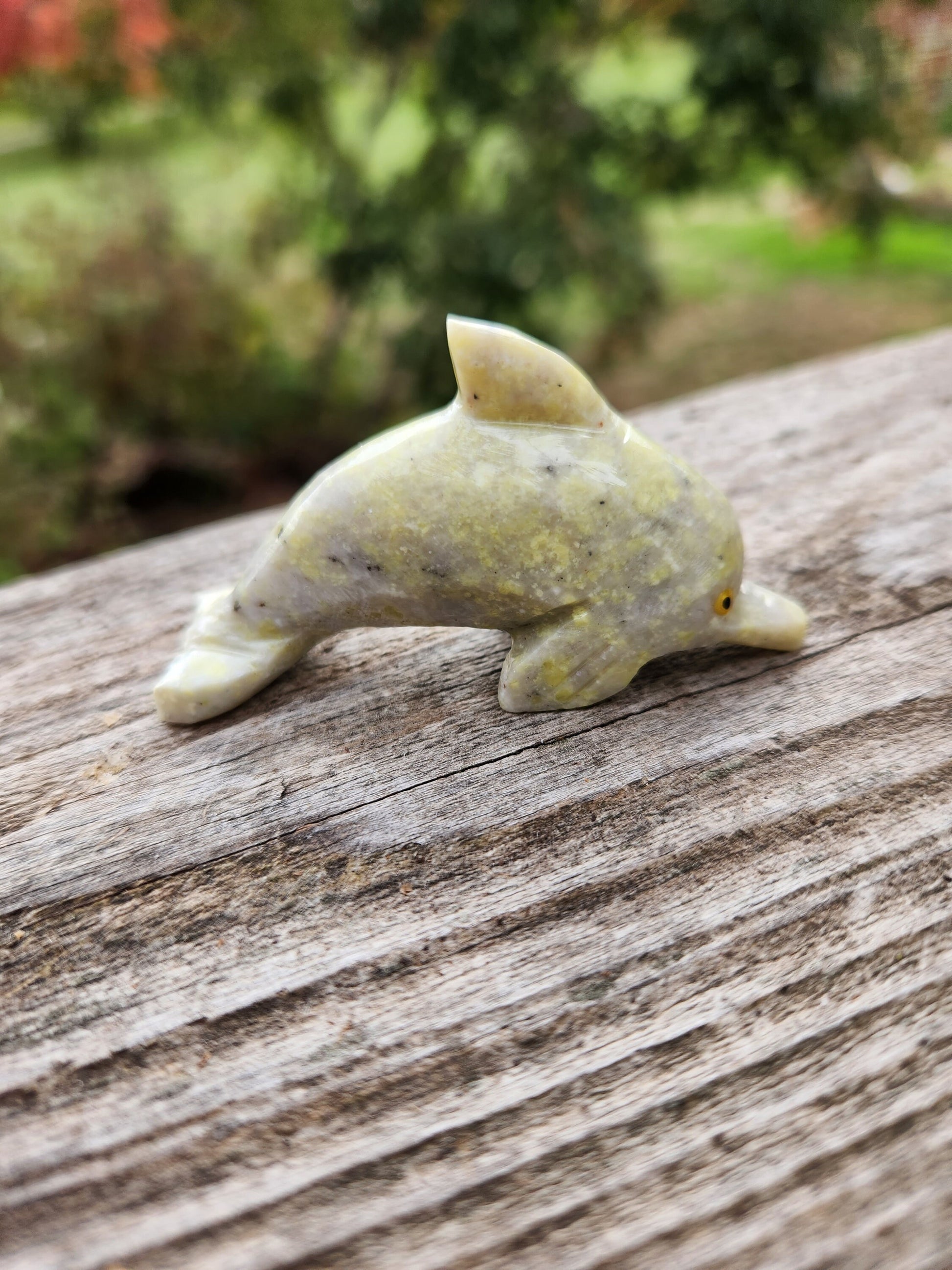 Beautiful Small Dolomite and Calcite Dolphin Crystal High Polish Stone Carving