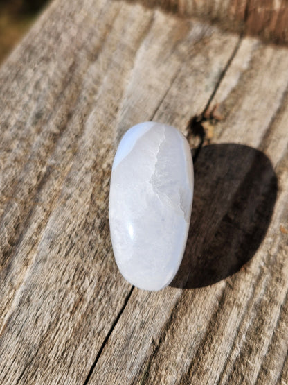 Gorgeous High Quality and High Polished AAA Blue Lace Agate Tumble Palm Stone