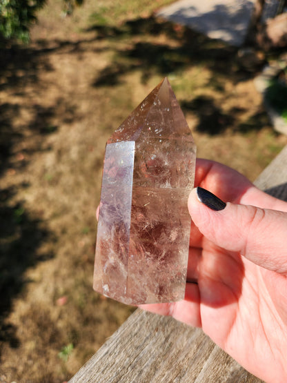 Sparkly Light Smoky Quartz Crystal Tower - Brazilian Origin