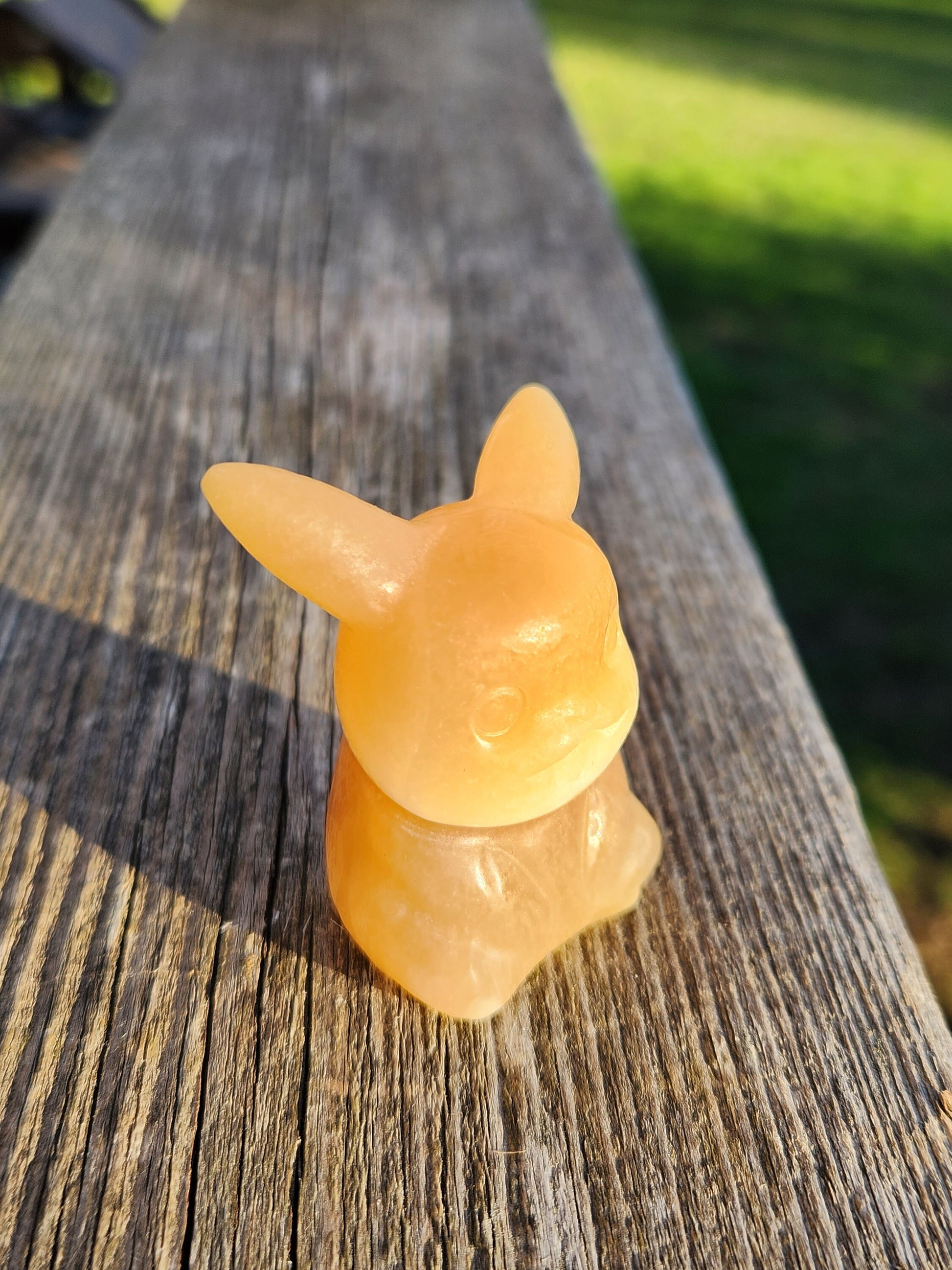 Super Cute Yellow Calcite Pikachu Natural Stone Crystal