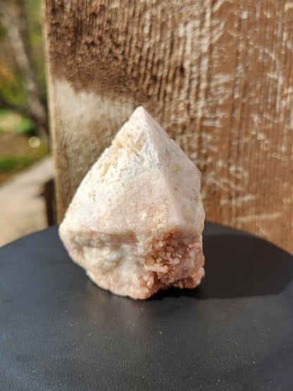 Pink Amethyst Crystal Point with Druzy - Brazilian Top Polish