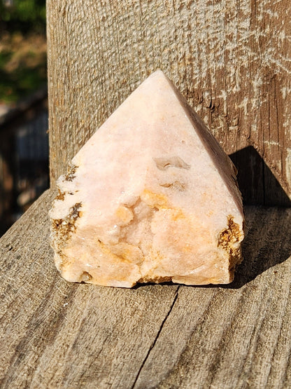 Pink Amethyst Crystal Point with Druzy Pockets