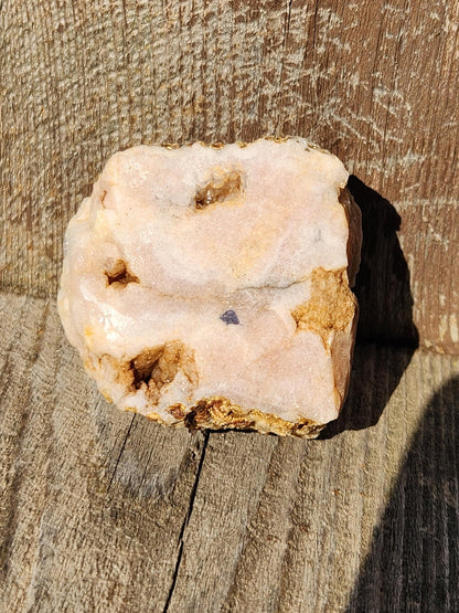 Pink Amethyst Crystal Point with Druzy Pockets