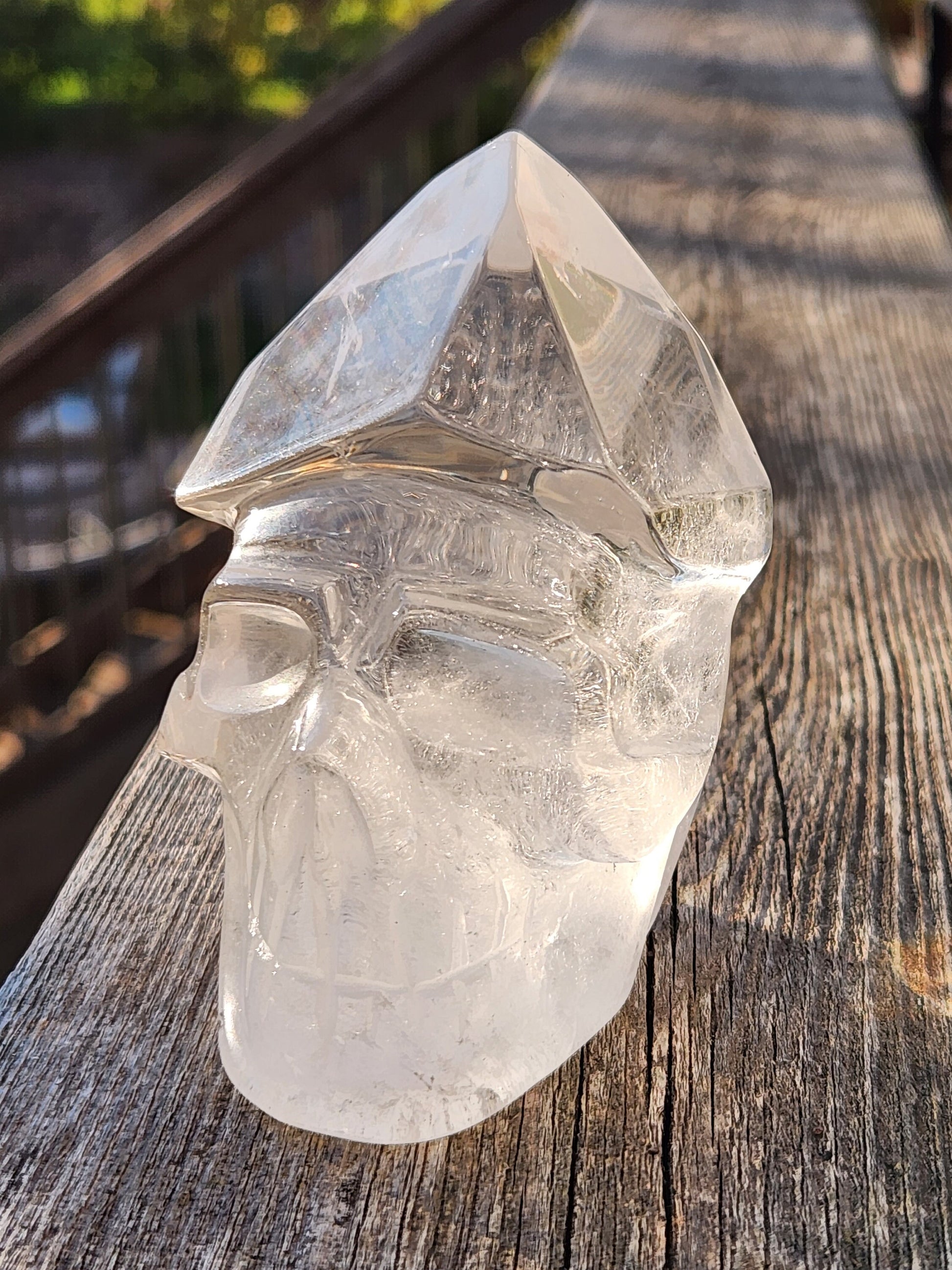 Amazing AAA Six Point Clear Quartz Unique Cool Crystal Skull, Brazilian