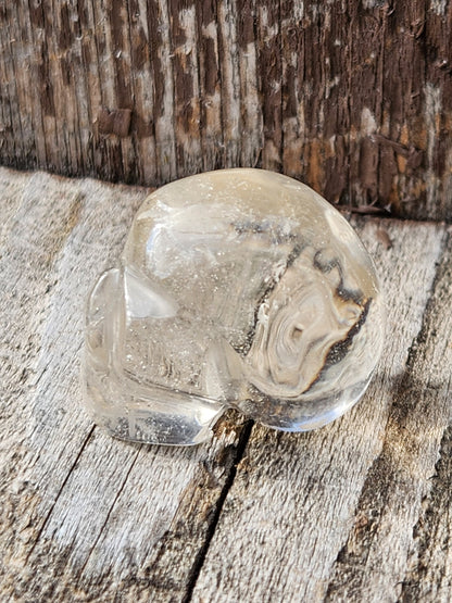 AAA Light Citrine Crystal Mini Skull - Natural Brazilian Stone