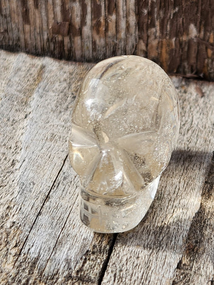 AAA Light Citrine Crystal Mini Skull - Natural Brazilian Stone