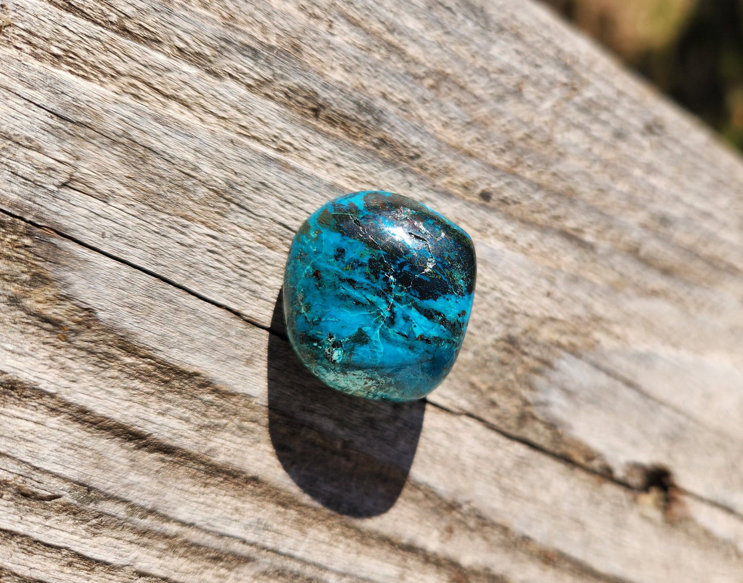AAA Chrysocolla Crystal Tumble: Polished Pocket Stone