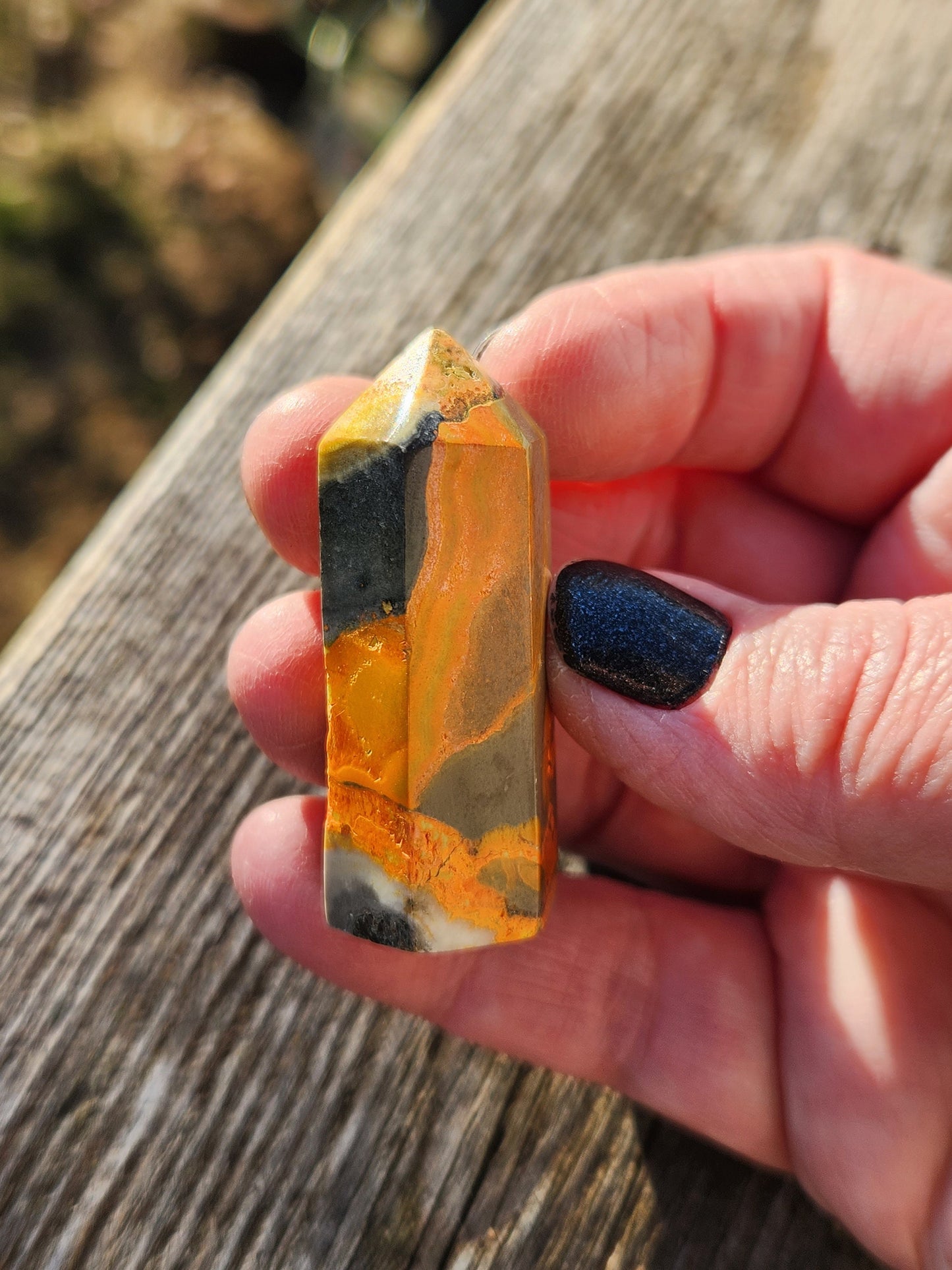 Gorgeous Chunky High Polished Volcano Jasper Crystal Mini Tower, Point