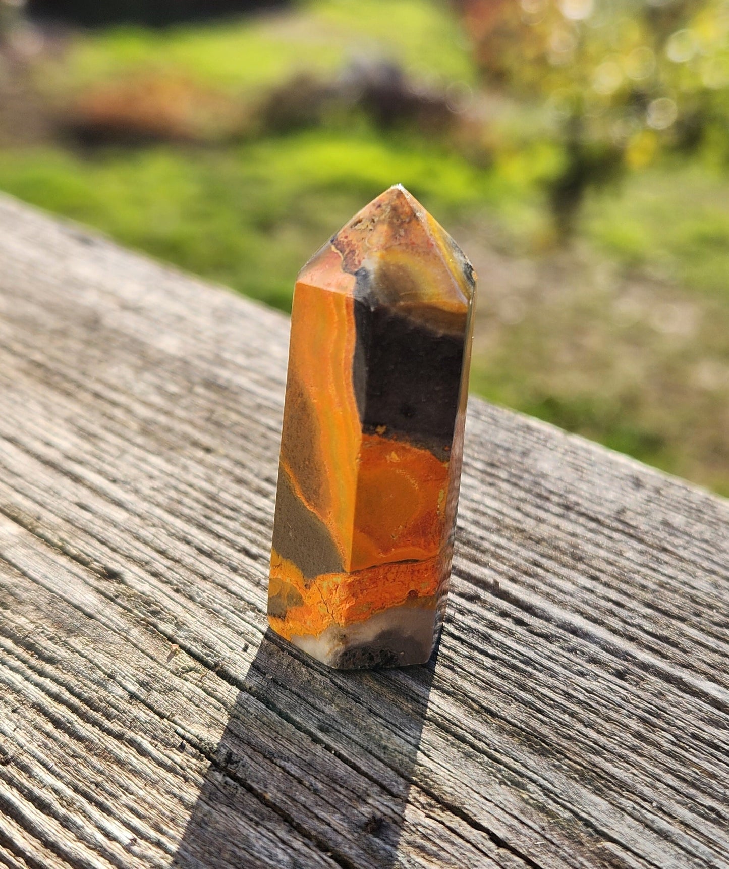 Gorgeous Chunky High Polished Volcano Jasper Crystal Mini Tower, Point