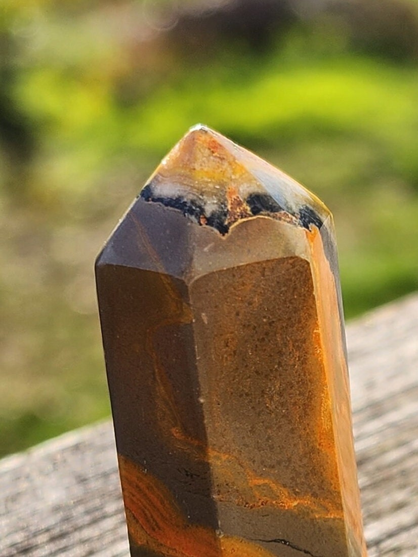 Gorgeous Chunky High Polished Volcano Jasper Crystal Mini Tower, Point