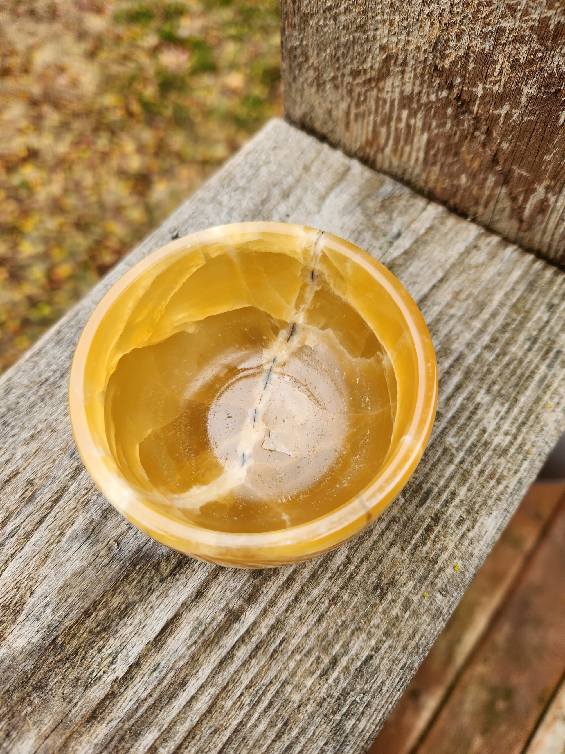 Gorgeous AAA Honey Calcite Small Crystal Bowl