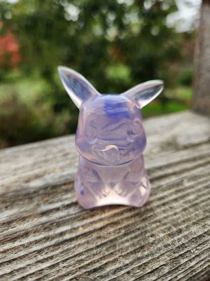 Super Cute Pink Opalite Pikachu with High Polish