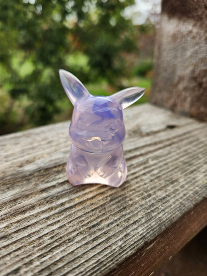 Super Cute Pink Opalite Pikachu with High Polish