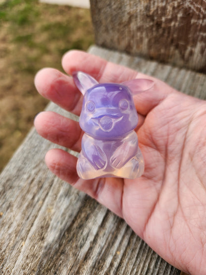 Super Cute Pink Opalite Pikachu with High Polish