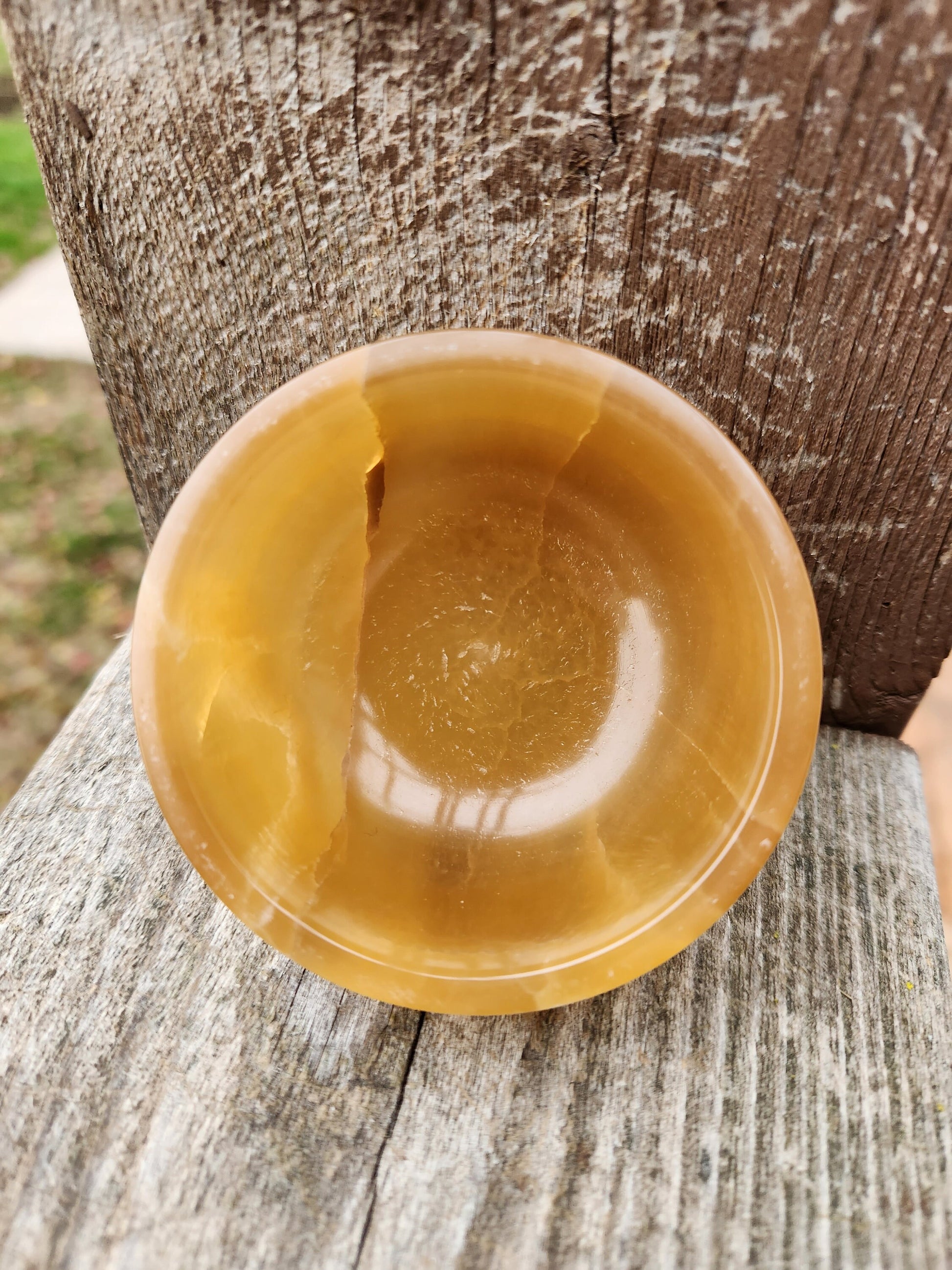 Gorgeous AAA Honey Calcite Small Crystal Bowl