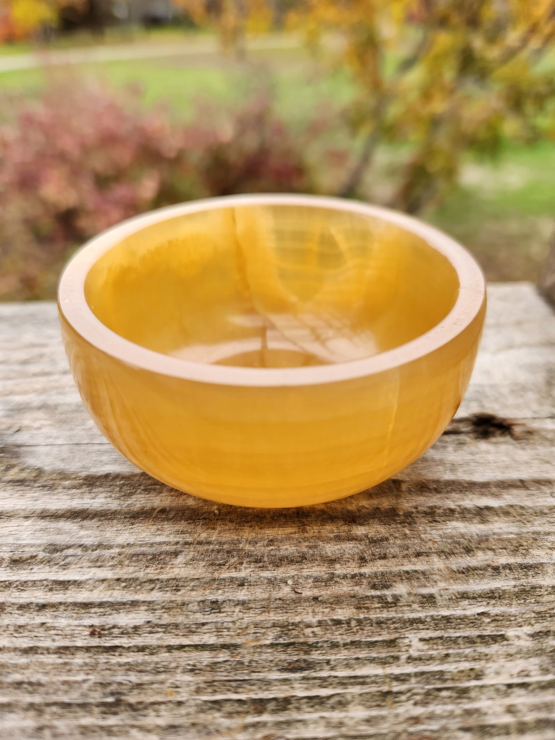 Gorgeous AAA Honey Calcite Small Crystal Bowl