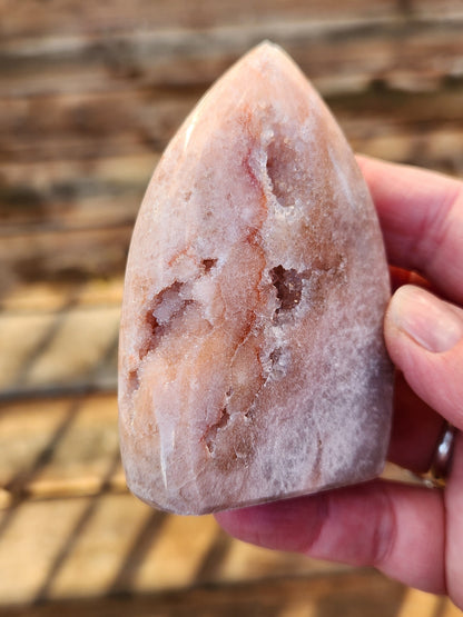 AAA Druzy Pink Amethyst Flame - Brazilian Crystal with Druzy Pockets