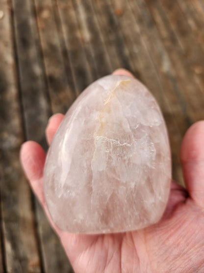 AAA Rose Quartz Crystal Freeform with Rainbows