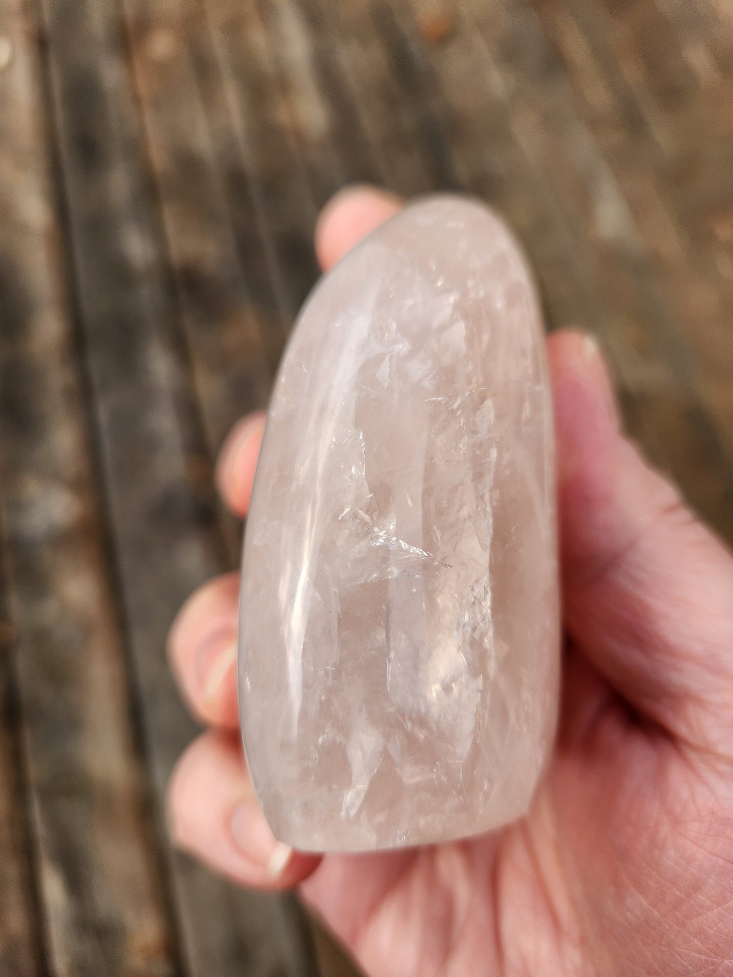 AAA Rose Quartz Crystal Freeform with Rainbows