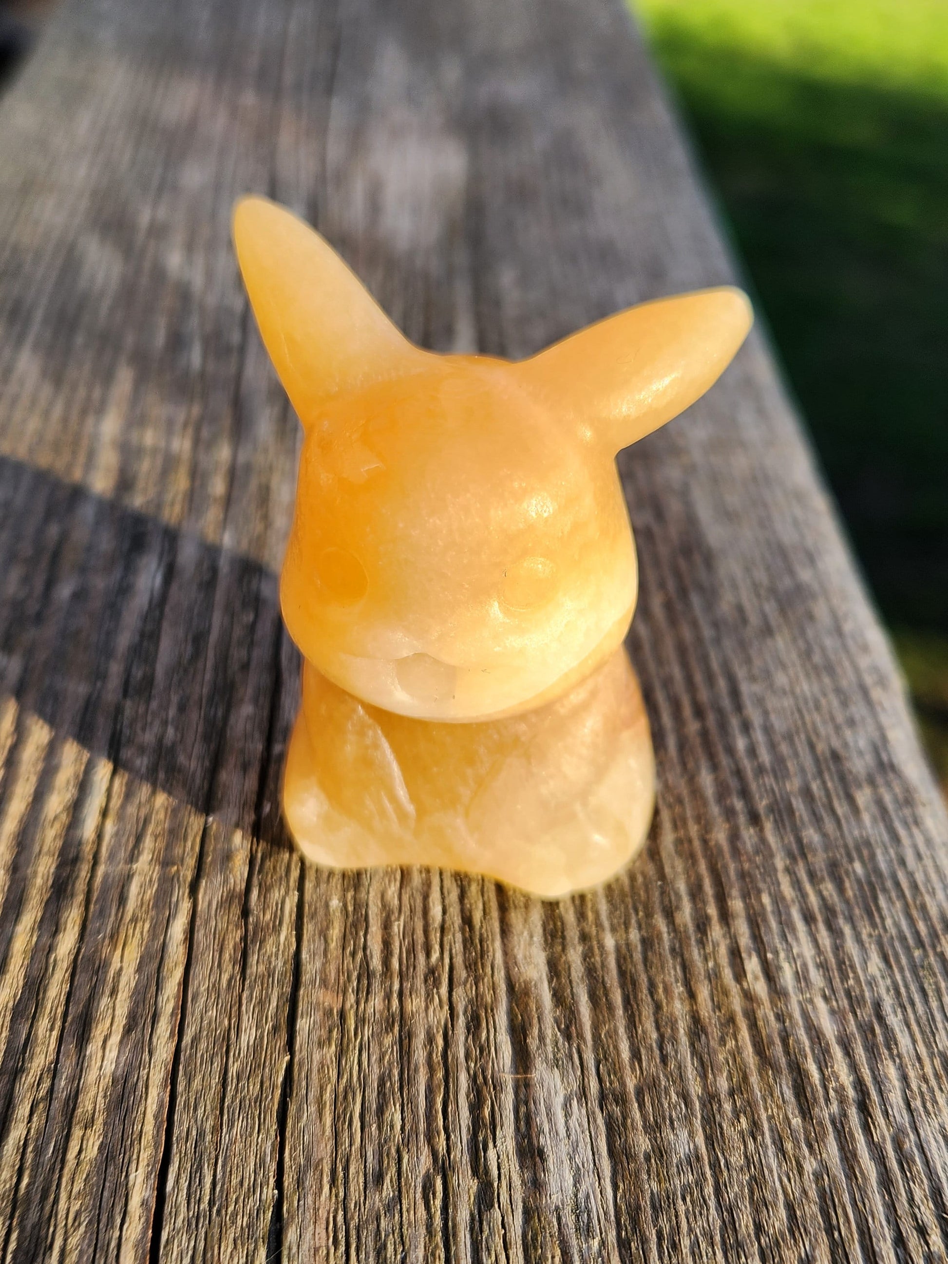 Super Cute Yellow Calcite Pikachu Natural Stone Crystal