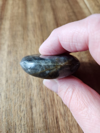AAA Labradorite Crystal Tumble: Purple & Blue Flash, Palm Stone