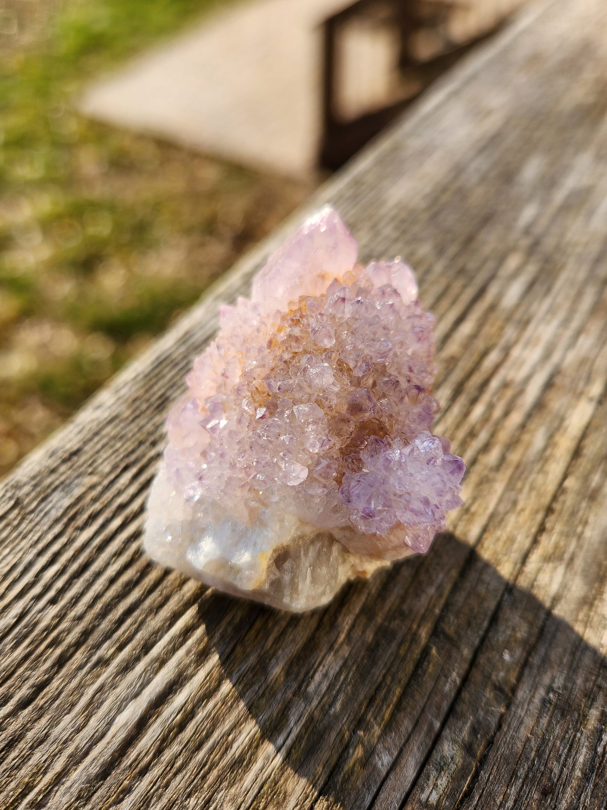 Beautiful AAA Large Spirit Quartz Raw Crystal with Multiple Points, Ametrine, South African Cactus Quartz