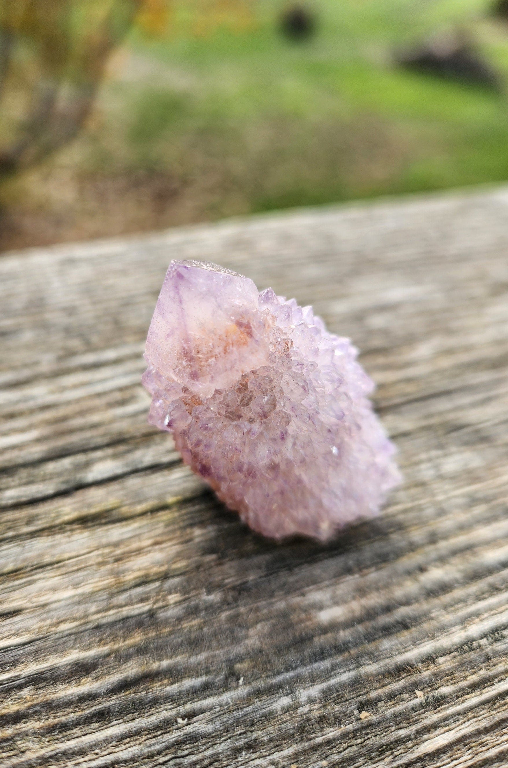 Beautiful AAA Large Lavender Spirit Quartz Raw Crystal Point, Ametrine, South African Cactus Quartz