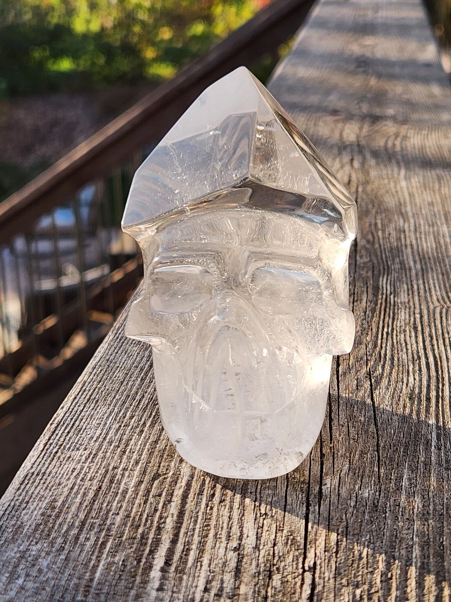 Amazing AAA Six Point Clear Quartz Unique Cool Crystal Skull, Brazilian