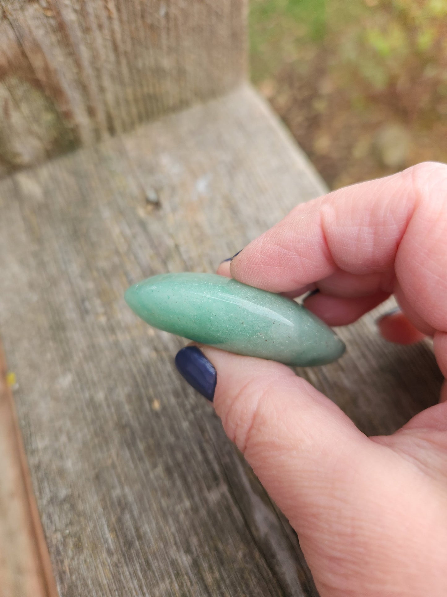 Green Aventurine Crystal Moon: Buttery Smooth, High Polish