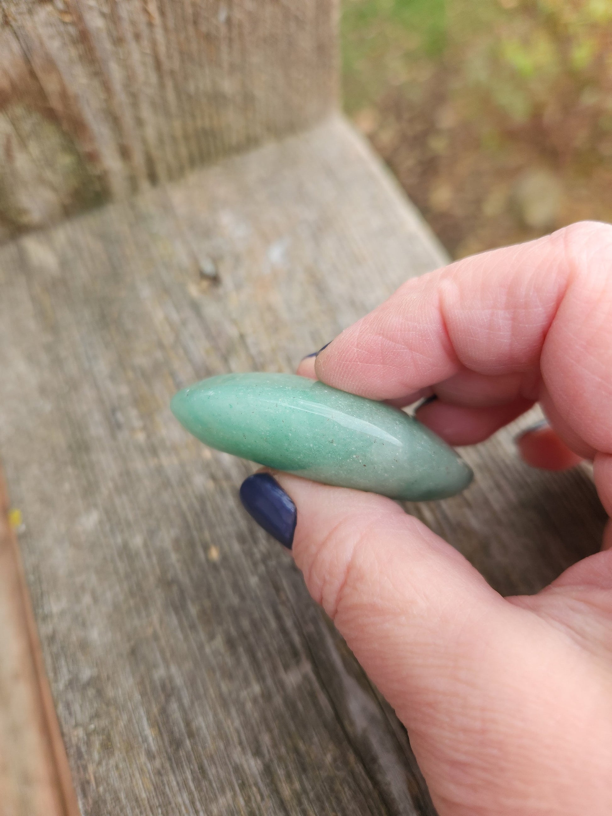 Green Aventurine Crystal Moon: Buttery Smooth, High Polish