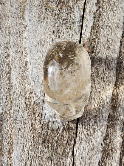 AAA Light Citrine Crystal Mini Skull - Natural Brazilian Stone