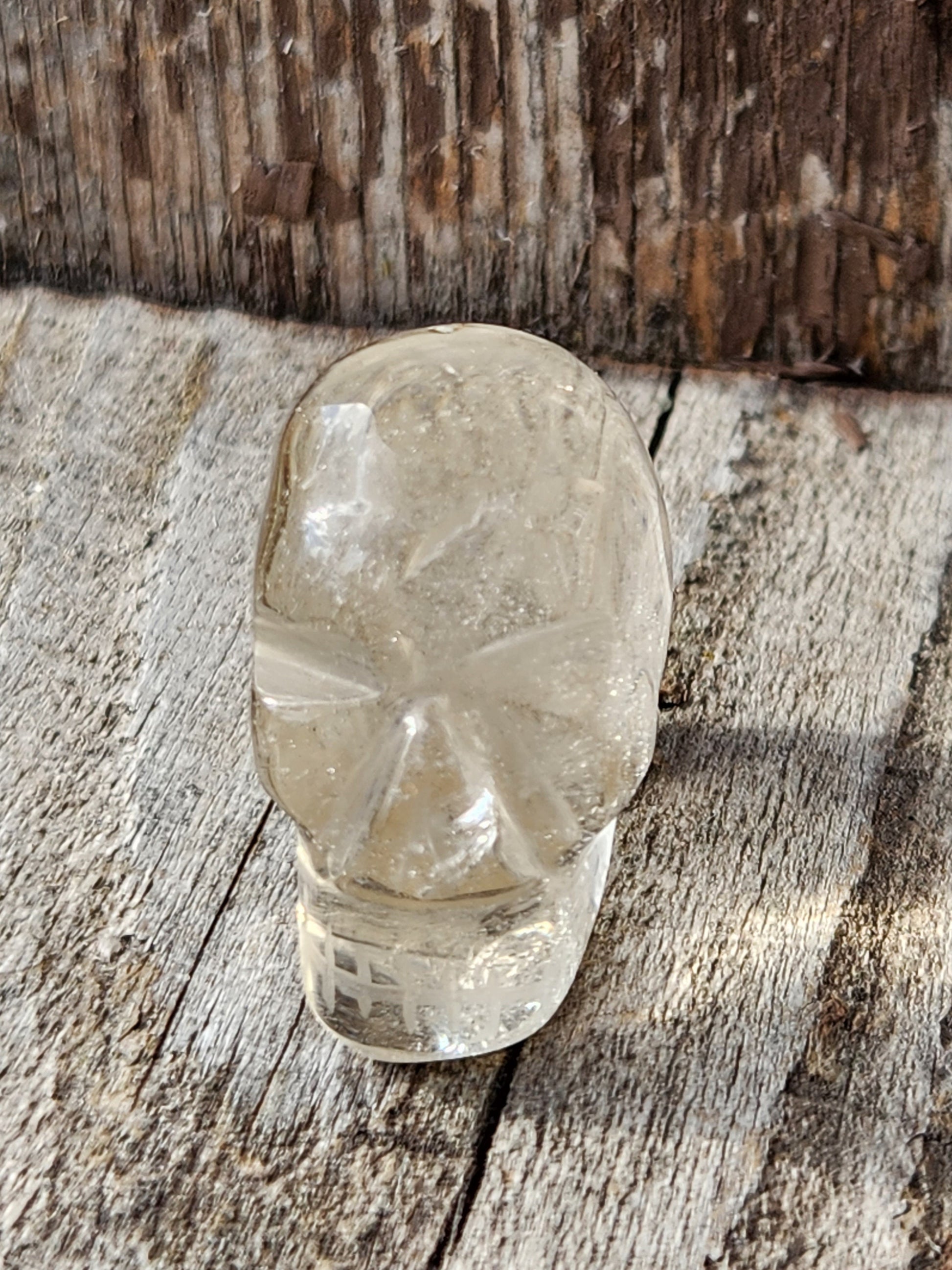 AAA Light Citrine Crystal Mini Skull - Natural Brazilian Stone