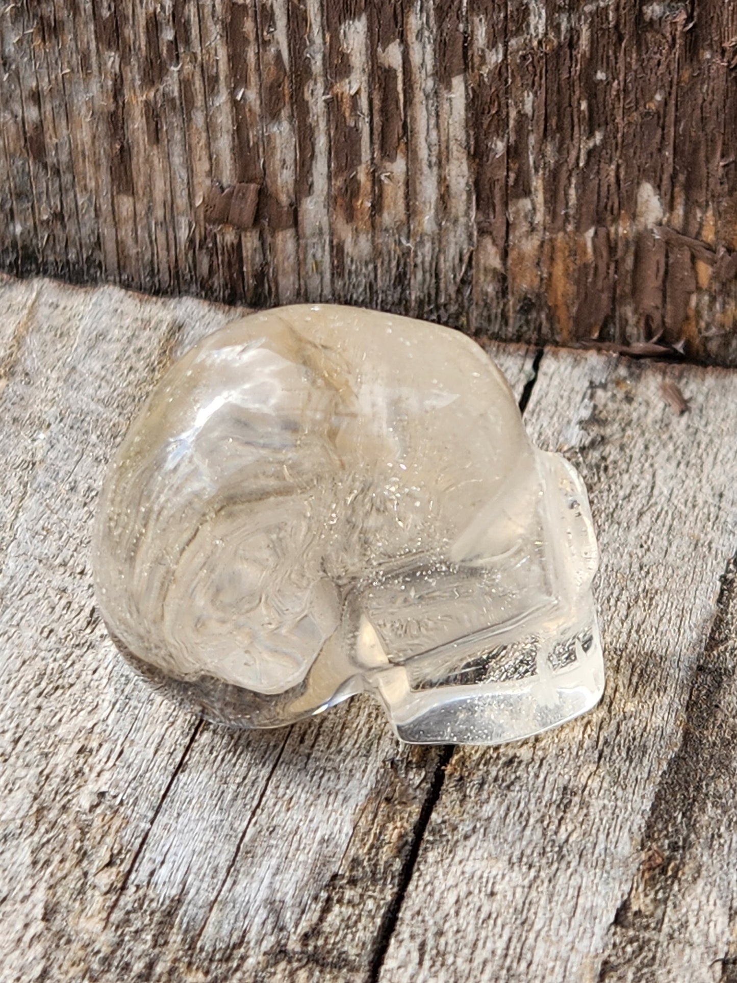 AAA Light Citrine Crystal Mini Skull - Natural Brazilian Stone