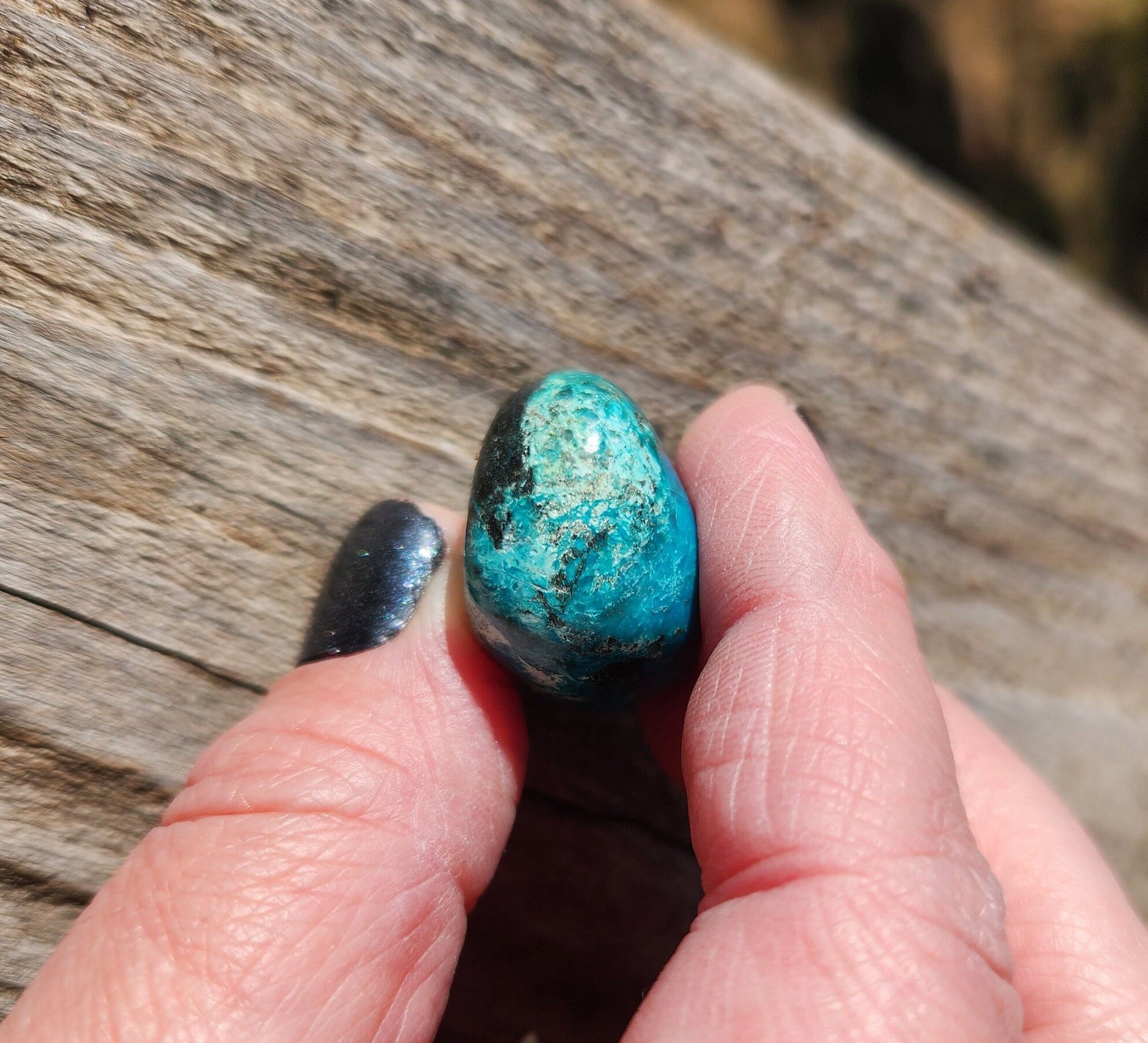 AAA Chrysocolla Crystal Tumble: Polished Pocket Stone