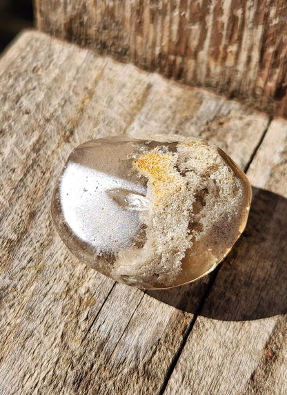 Gorgeous AAA Smoky Garden Quartz Crystal Tumble with inclusions, Lodolite