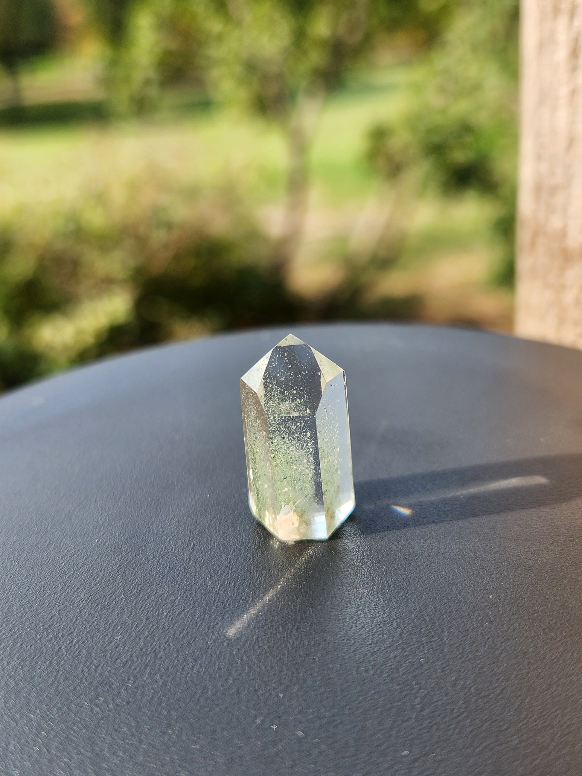 Gorgeous AAA Garden Quartz Crystal Tiny Mini Tower with Chlorite Inclusions